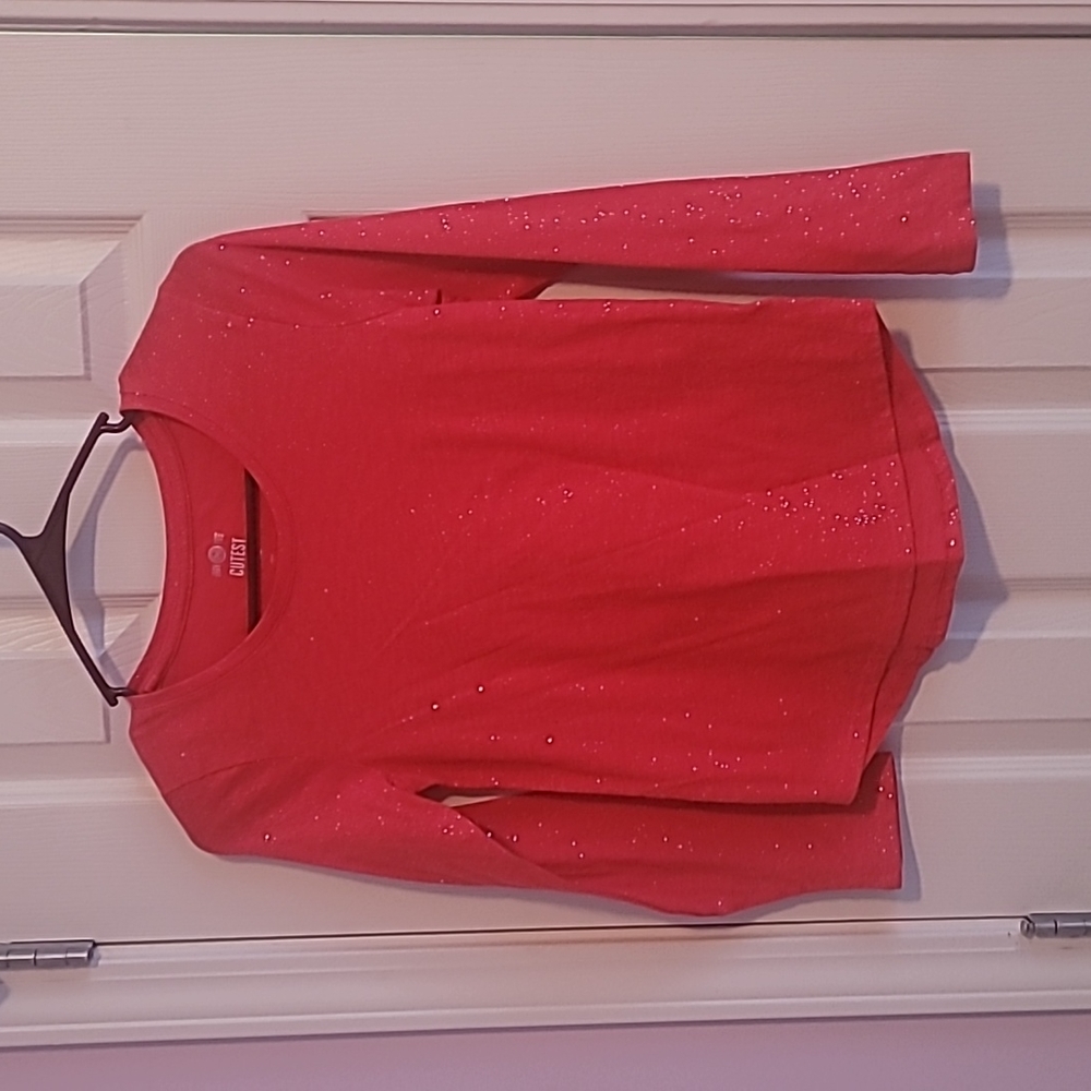 Red Sparkle Long Sleeve Shirt 10